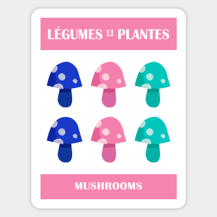 Mushrooms, Indie decor, Kidcore, Posters aesthetic, Museum poster, Food market, Cute colorful art Sticker